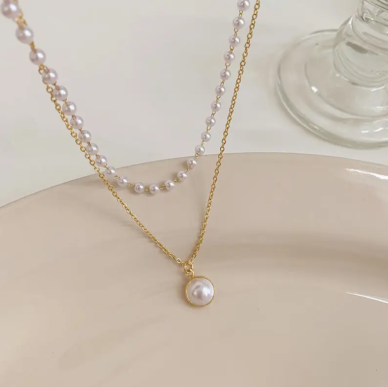 Pearl Chain Necklace for Women  || for weddings, dinner, dates, travel, parties, dance or casual